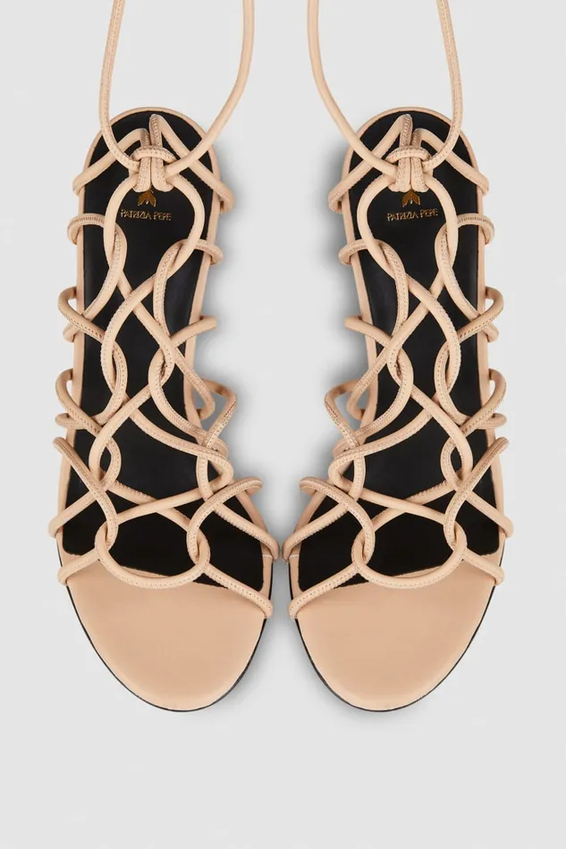 Patrizia Pepe Heeled Ankle Sandals Beige Sunlight Soup beige Footwear