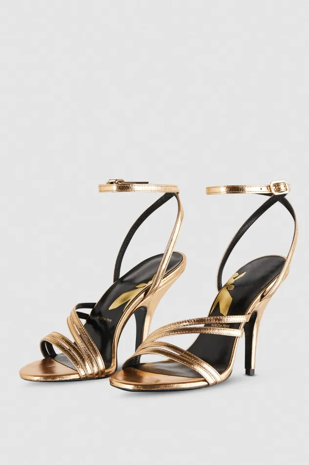 Patrizia Pepe Heeled Sandals Gold Solar Gold Footwear