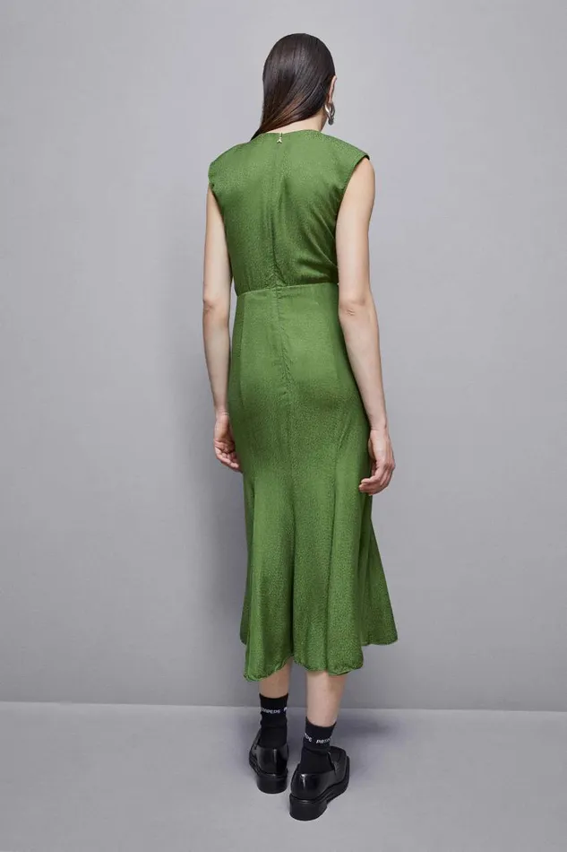 Patrizia Pepe Jacquard Viscose Midi Dress Green Green Garden Apparel Midi