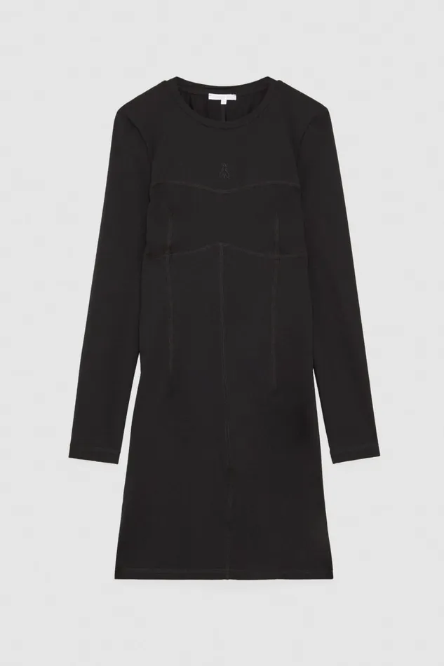 Patrizia Pepe Jersey Mini Dress Black Nero Apparel Mini