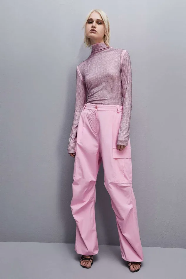 Patrizia Pepe Jersey Sweater With Rhinestones Pink Fresh Pink Apparel Tops