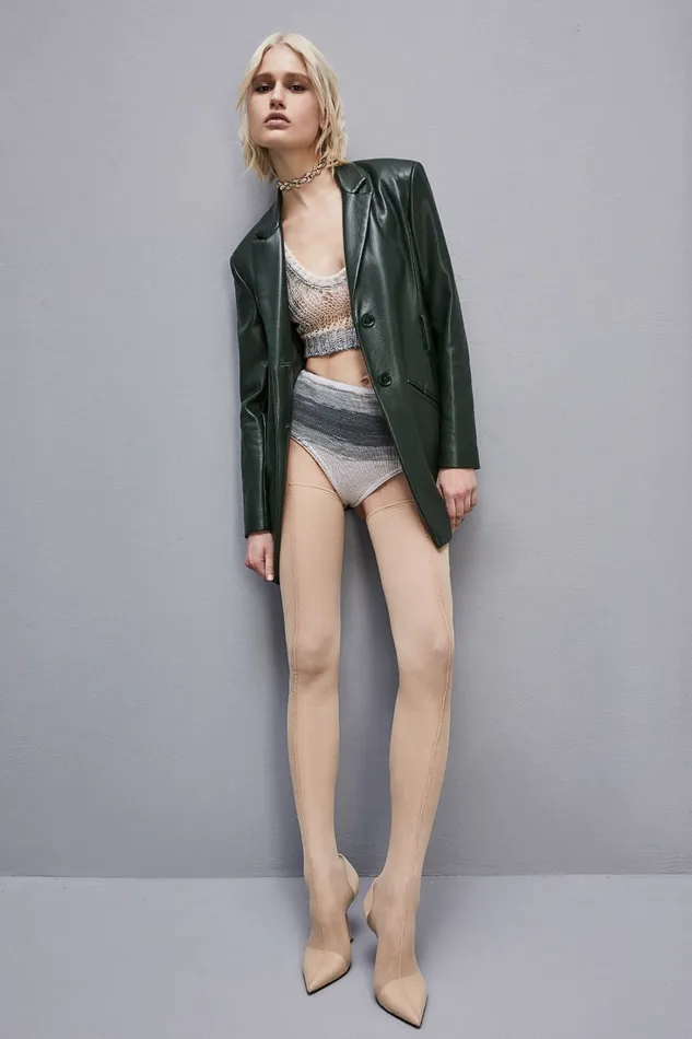 Patrizia Pepe Knitted Culotte Shorts Natural Multicolor Apparel Lingerie