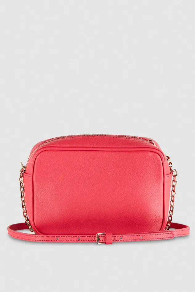 Patrizia Pepe Leather Bag With Shoulder Strap Pink Hybrid Rose Bags Crossbodys