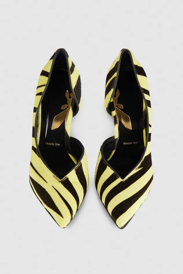 Patrizia Pepe Leather Pumps Black Lime Footwear