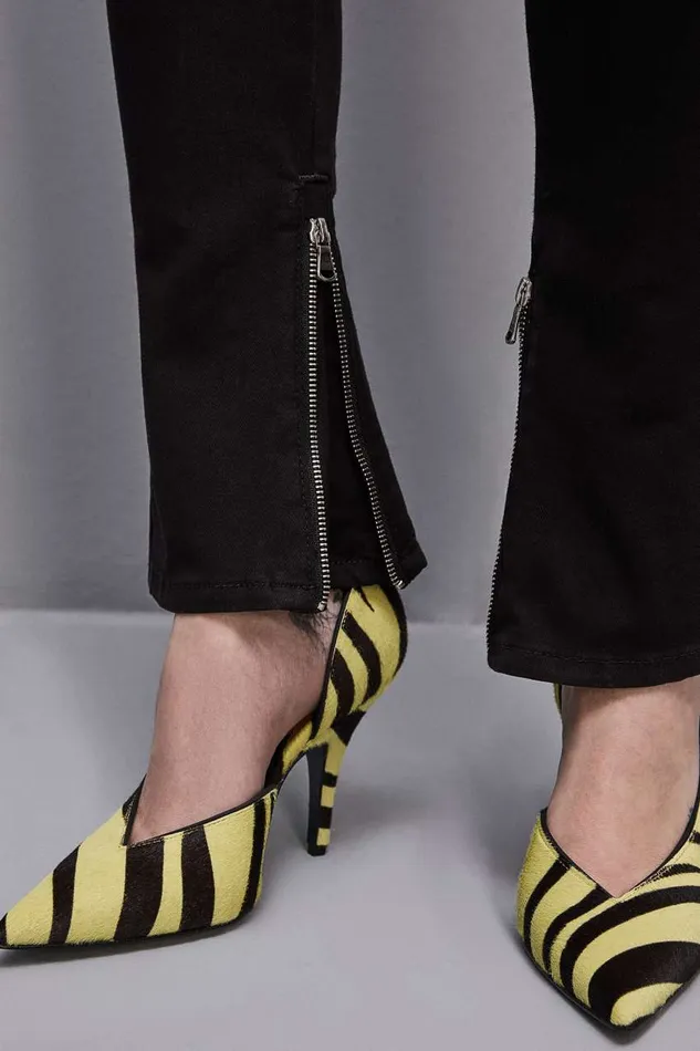 Patrizia Pepe Leather Pumps Black Lime Footwear