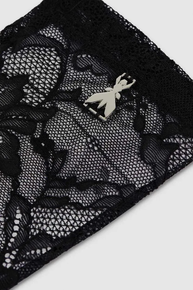 Patrizia Pepe Long Stretch Lace Gloves Black Nero Accessories