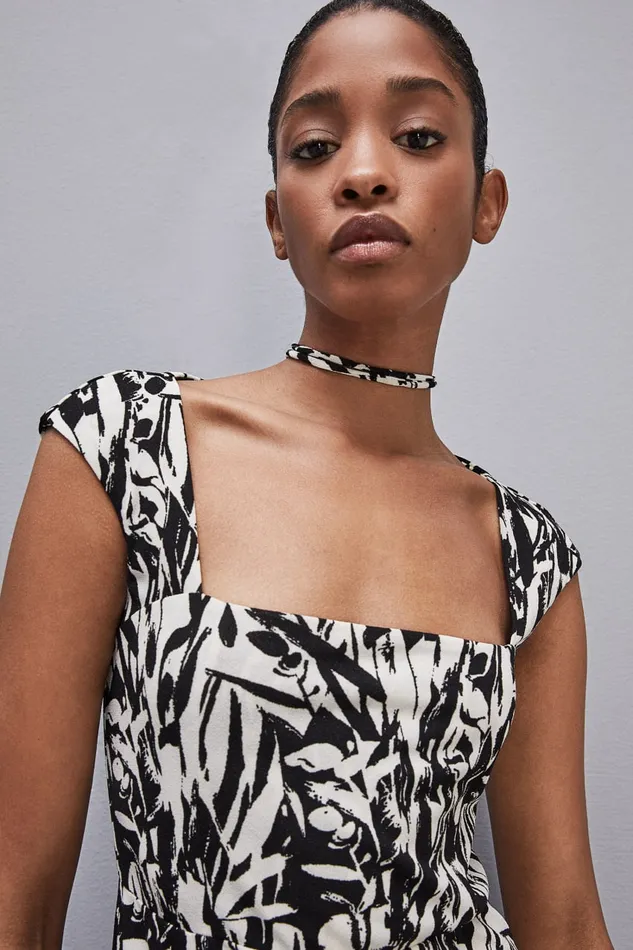 Patrizia Pepe Patterned Jersey Midi Dress White Brush Fantasy Apparel Midi