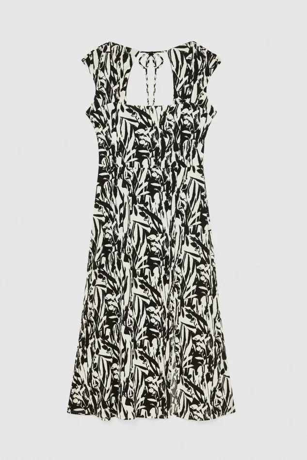 Patrizia Pepe Patterned Jersey Midi Dress White Brush Fantasy Apparel Midi