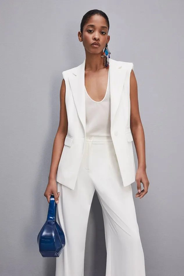 Patrizia Pepe Silk Crepe De Chine Shirt White Bianco Apparel Tops