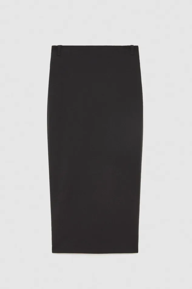 Patrizia Pepe Viscose Pencil Skirt Grey Milano Gray Apparel Long