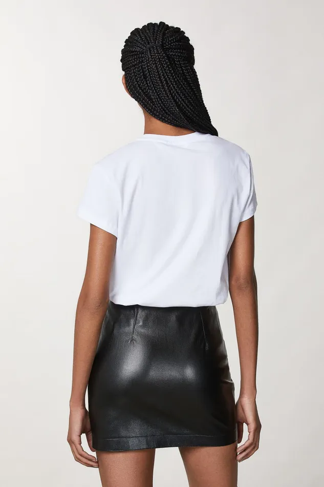 Patrizia Pepe White Cotton Tshirt Bianco Ottico Apparel TShirts
