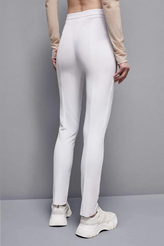 Patrizia Pepe White Slim Pants Bianco Apparel Slim and Skinny