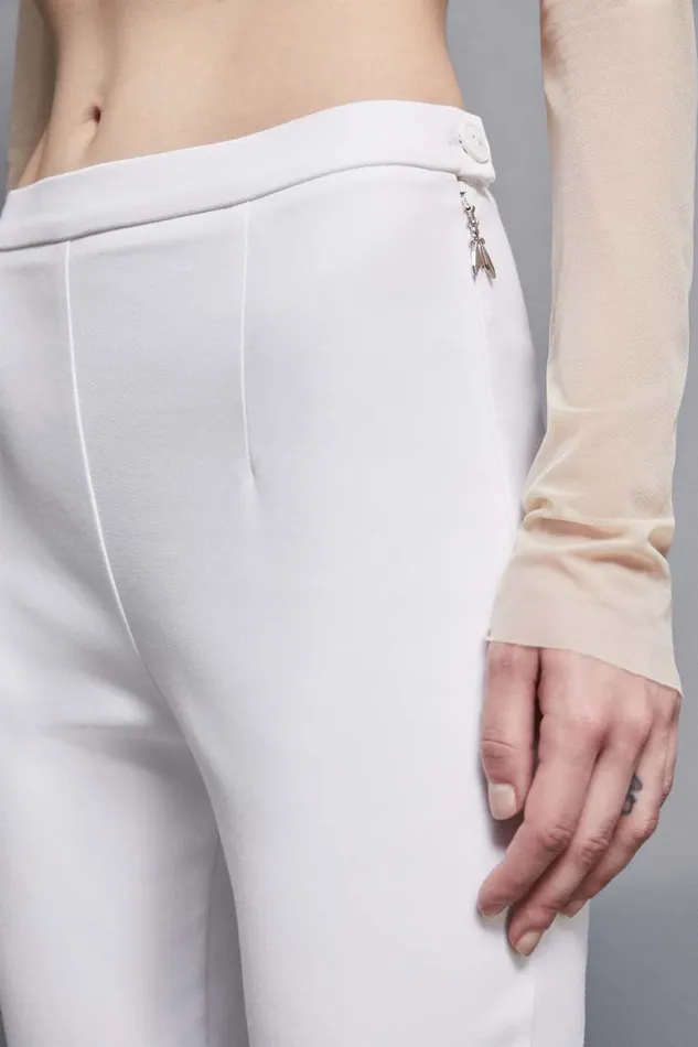 Patrizia Pepe White Slim Pants Bianco Apparel Slim and Skinny