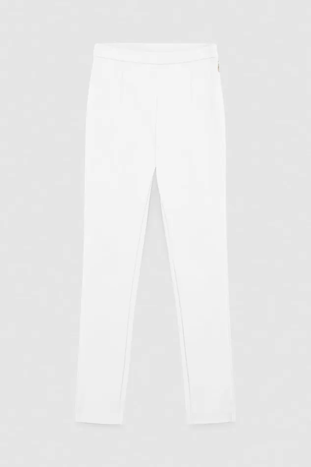 Patrizia Pepe White Slim Pants Bianco Apparel Slim and Skinny