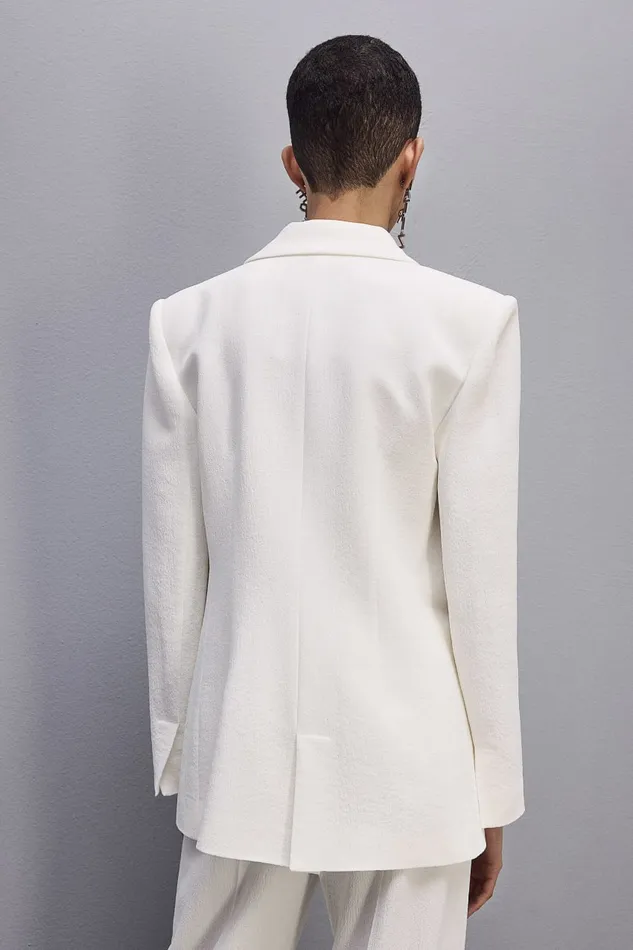Patrizia Pepe Women039s Viscose Jacket White Bianco Apparel Blazers