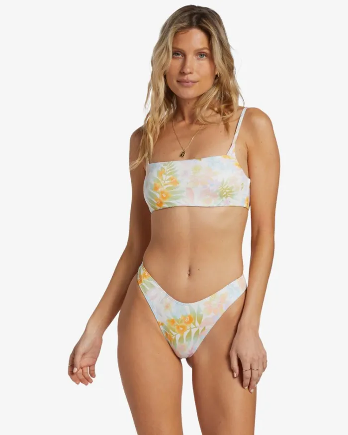 Peaceful Palms Zoe Crop Bikini Top Multi Women Billabong Bikinis