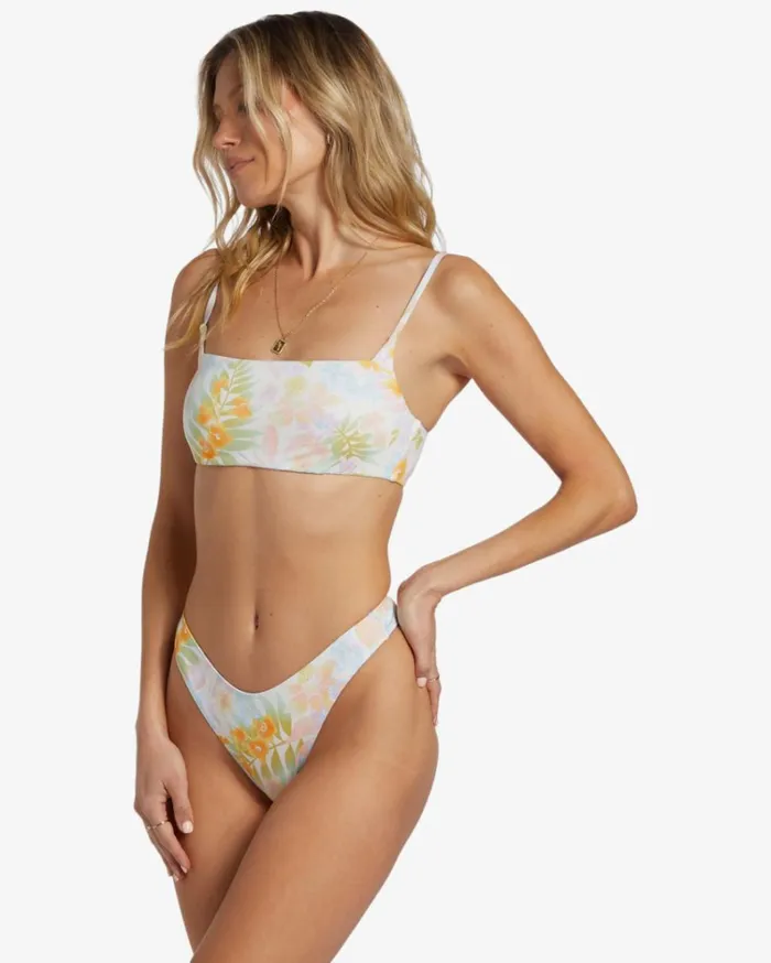 Peaceful Palms Zoe Crop Bikini Top Multi Women Billabong Bikinis