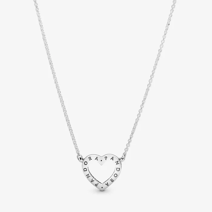 Pendant Necklaces Women Pandora Sparkling Open Heart Necklace