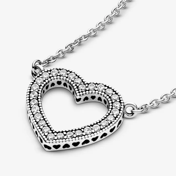 Pendant Necklaces Women Pandora Sparkling Open Heart Necklace