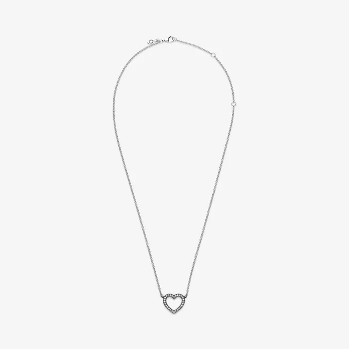 Pendant Necklaces Women Pandora Sparkling Open Heart Necklace