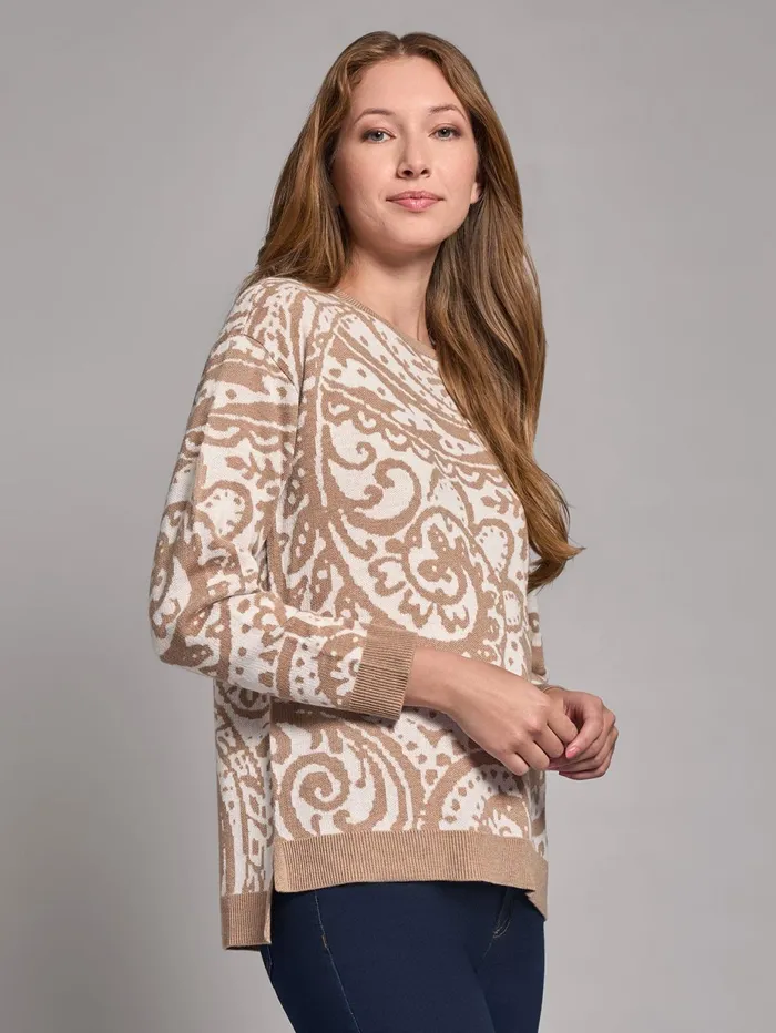 Petite Crew Neck HiLo Hem Sweater Women Jones New York Petite Tops Petite Crew Neck HiLo Hem Sweater Women Jones New York Petite Tops