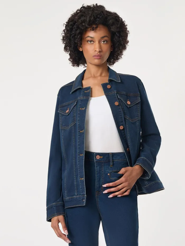 Petite Denim Belted ButtonFront Jacket Women Jones New York Petite Blazers Petite Denim Belted ButtonFront Jacket Women Jones New York Petite Blazers