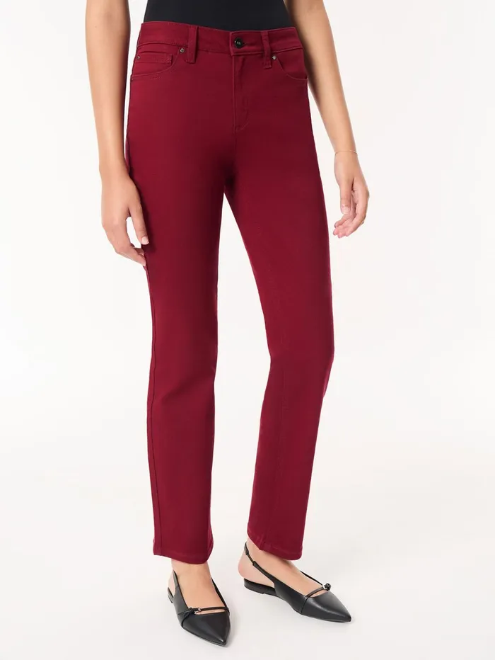 Petite Lexington Straight Leg Jeans Bordeaux Women Jones New York Petite Denim Petite Lexington Straight Leg Jeans Bordeaux Women Jones New York Petite Denim