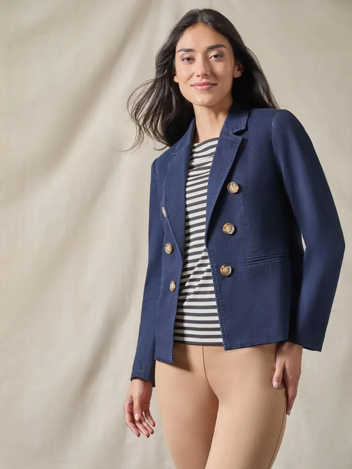 Plus Denim Faux DoubleBreasted Jacket Women Jones New York Plus Blazers