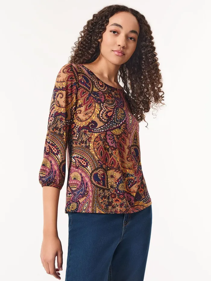Plus Printed Puff Sleeve Top Moss Crepe Women Jones New York Plus Tops Plus Printed Puff Sleeve Top Moss Crepe Women Jones New York Plus Tops