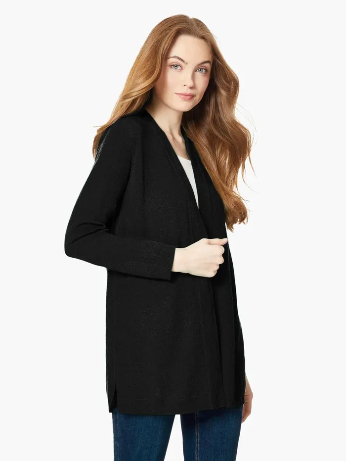 Plus Size OpenFront Ribbed Trim Knit Cardigan Women Jones New York Plus Blazers Plus Size OpenFront Ribbed Trim Knit Cardigan Women Jones New York Plus Blazers