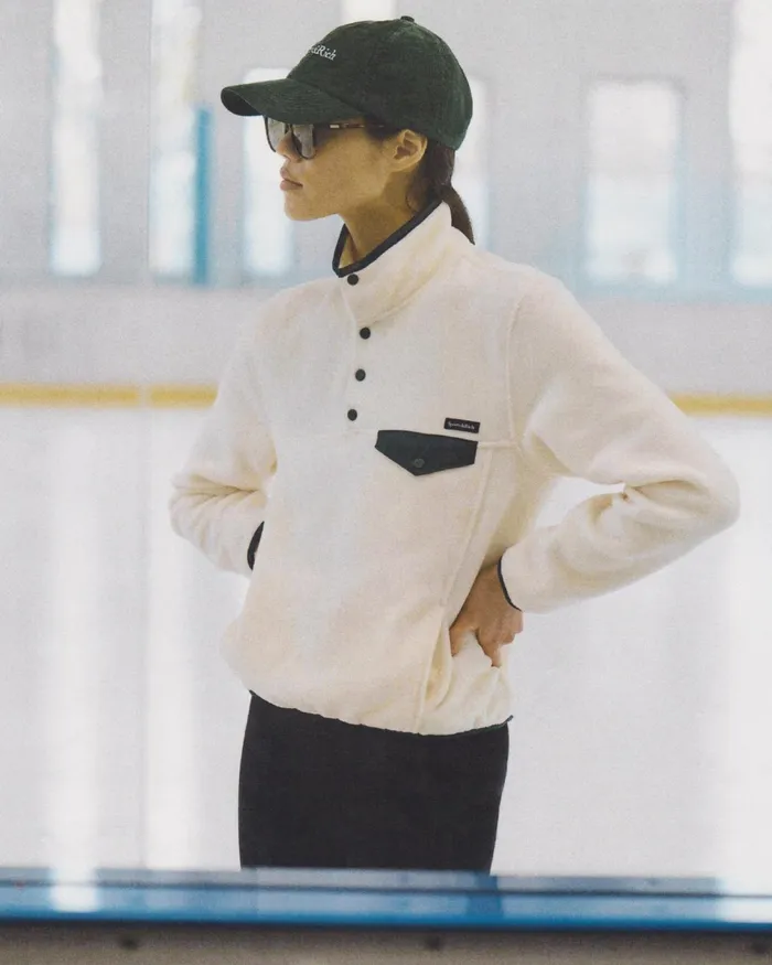 Polar Fleece And Sherpa Women Sporty and Rich Buttoned Polar Sweatshirt 8211 CreamForest