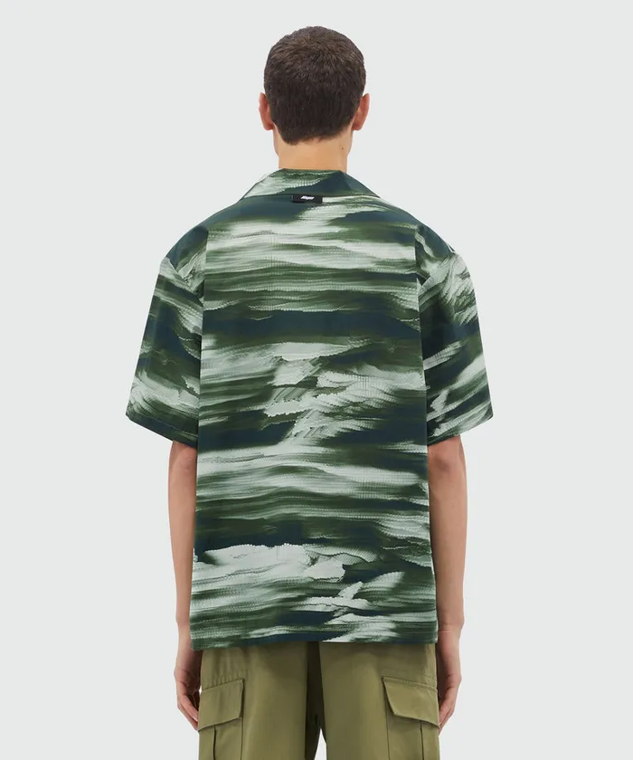 Poplin Bowling Shirt With Collection Grpahics Men MSGM Shirts