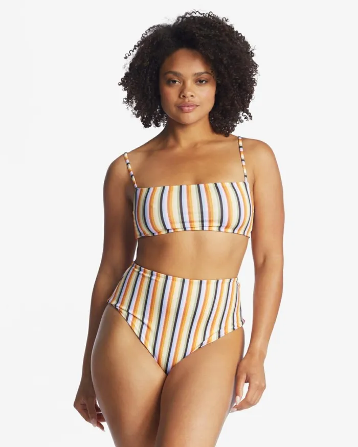 Postcards From Paradise High Retro Reversible HighWaisted Bikini Bottoms Multi Women Billabong Bikini Bottoms