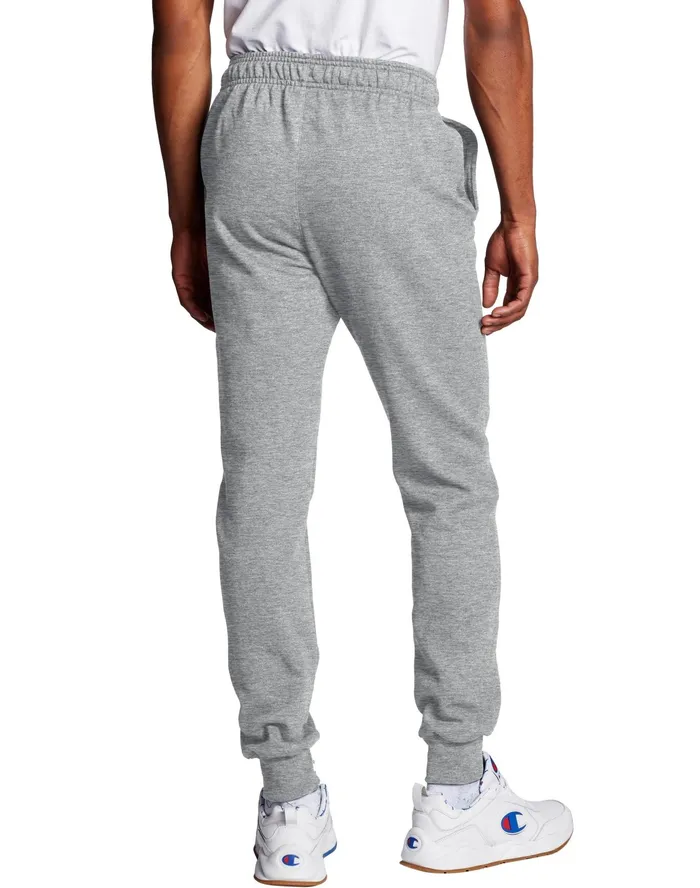 Powerblend Joggers Script Logo 31034 Oxford Grey Men Champion Pants and Joggers