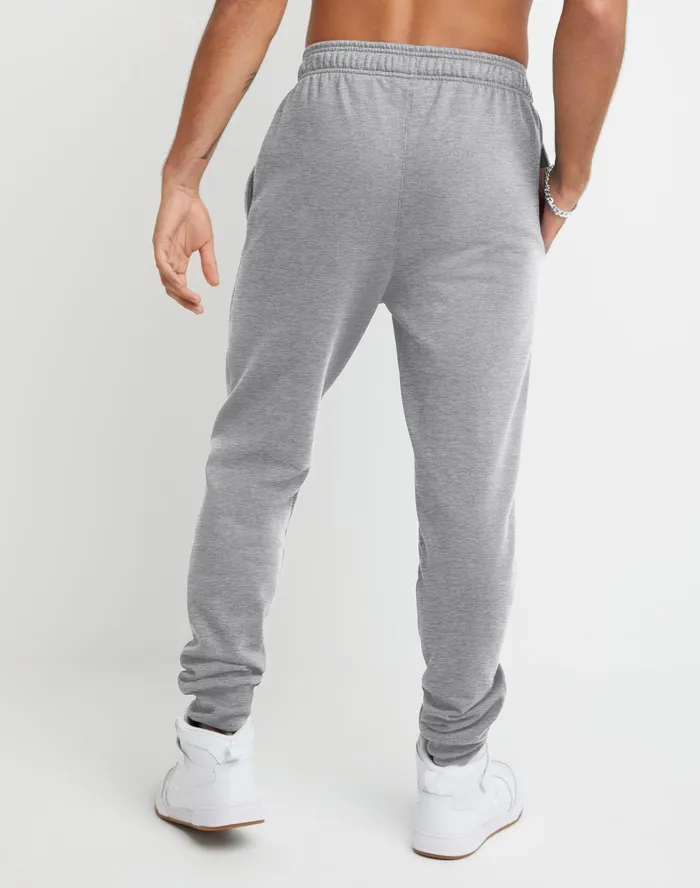Powerblend Joggers Script Logo 31034 Oxford Grey Men Champion Pants and Joggers