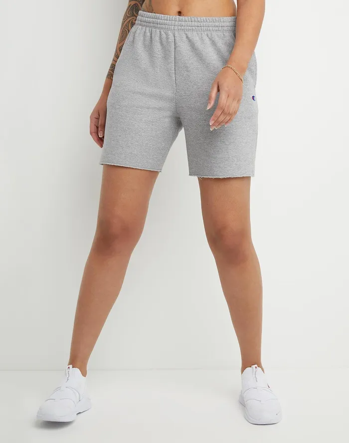 Powerblend Shorts C Logo 65034 Oxford Grey Women Champion Shorts