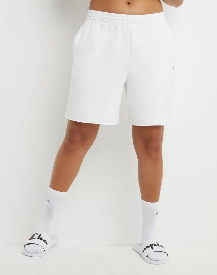 Powerblend Shorts C Logo 65034 White Women Champion Shorts