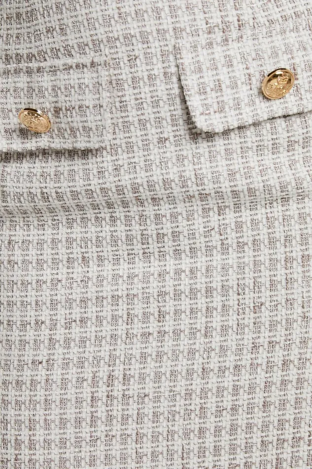 Prescy Mini Skirt 8211 Bouncle Double Pocket Front Tweed Skirt In Sand Women Showpo Curve Clothes