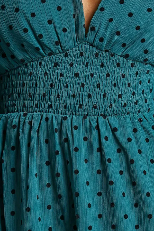 Pretty As You Long Sleeve Mini Dress In Emerald Spot Women Showpo Dresses