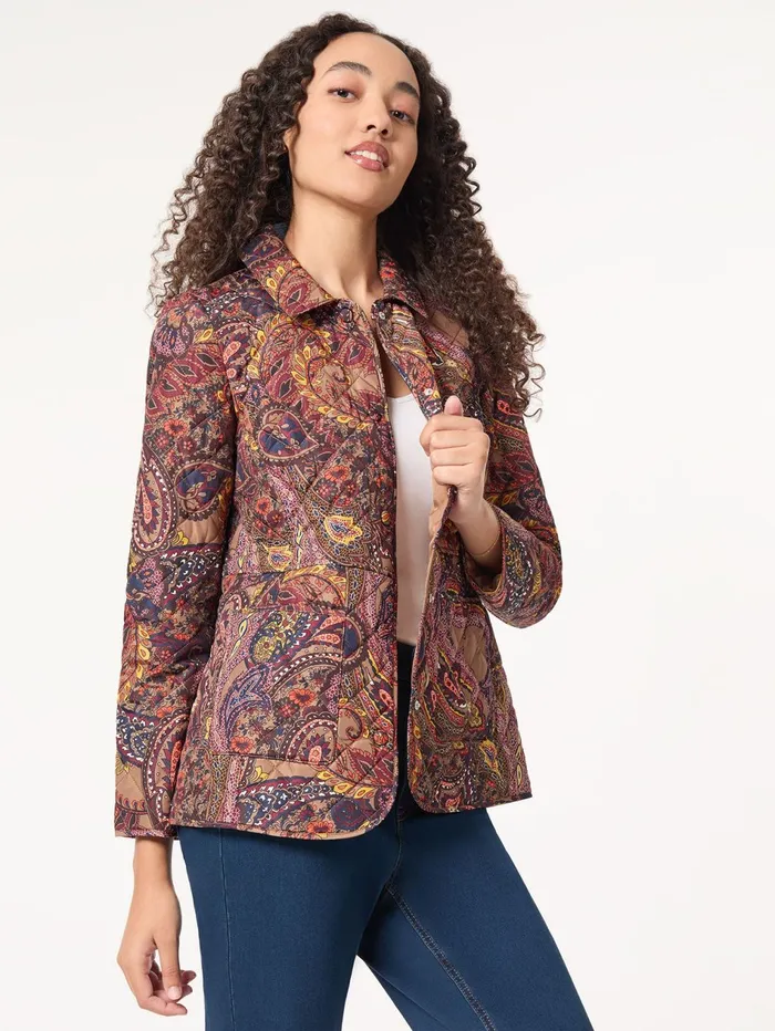 Printed Quilted Jacket Women Jones New York Sale Printed Quilted Jacket Women Jones New York Sale