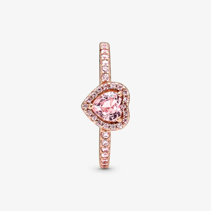 Promise Rings Women Pandora Sparkling Elevated Heart Ring Pink