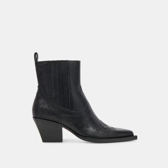 Ramson Booties Black Leather Women Dolce Vita Boots and Booties