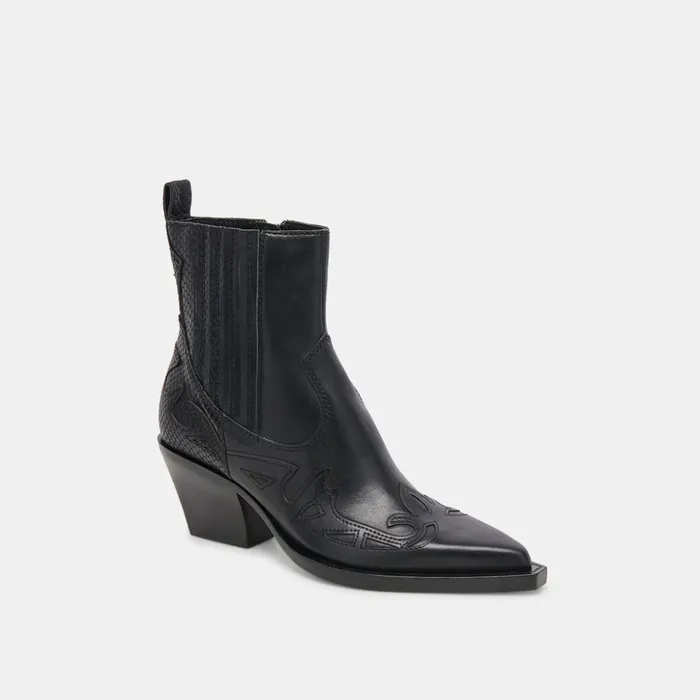 Ramson Booties Black Leather Women Dolce Vita Boots and Booties
