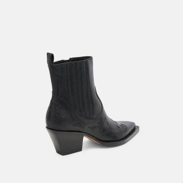 Ramson Booties Black Leather Women Dolce Vita Boots and Booties