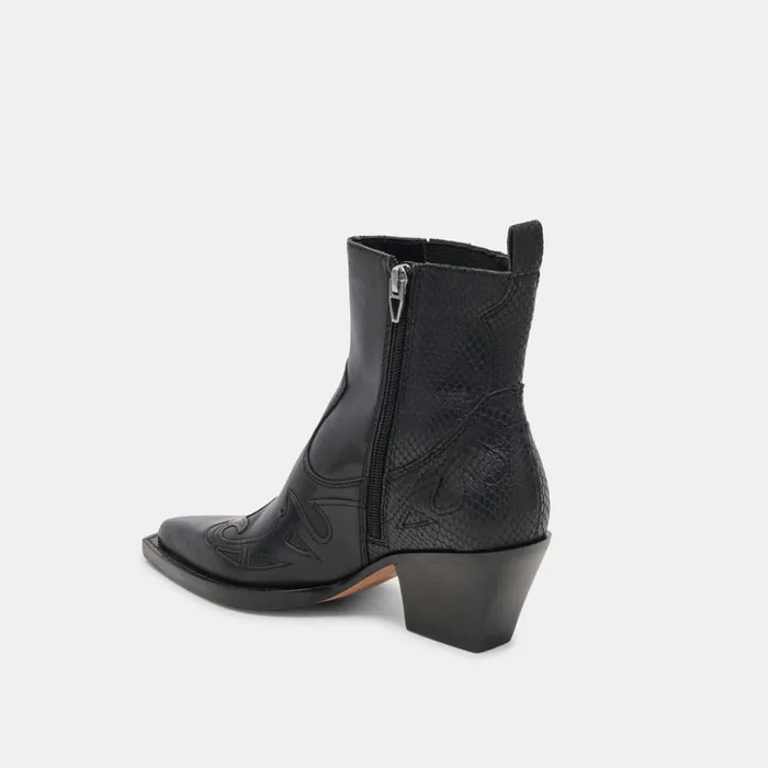 Ramson Booties Black Leather Women Dolce Vita Boots and Booties