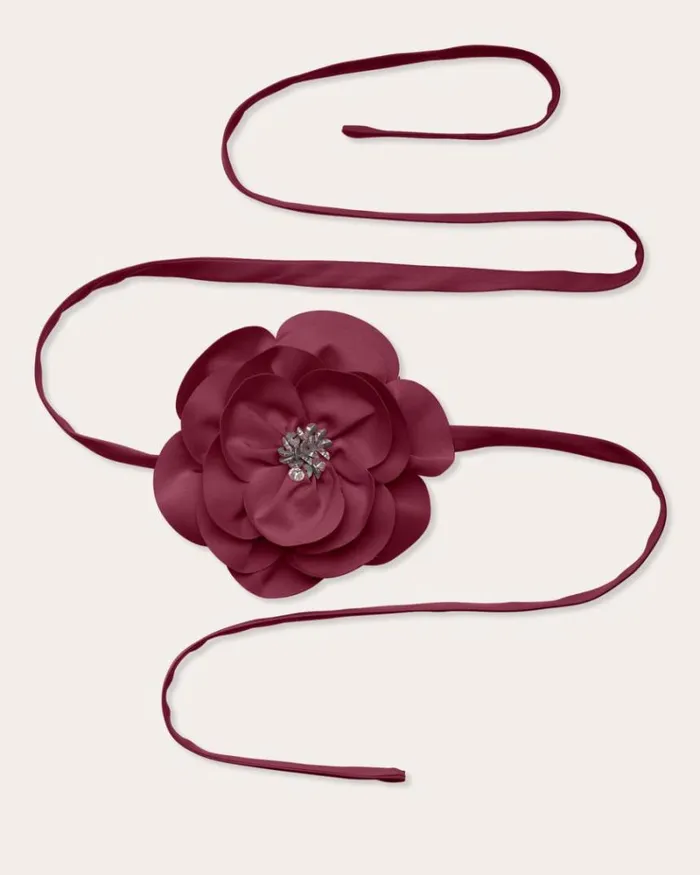 Ramy Brook Belts Women Rose Convertible Belt Necklace Cabernet Ramy Brook Belts Women Rose Convertible Belt Necklace Cabernet