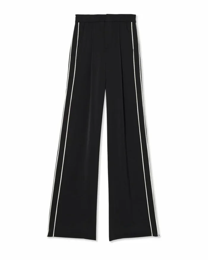 Ramy Brook Bottoms Women Lara Wide Leg Pant Black