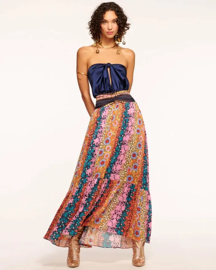 Ramy Brook Bottoms Women Lilliana Maxi Skirt Boho Floral