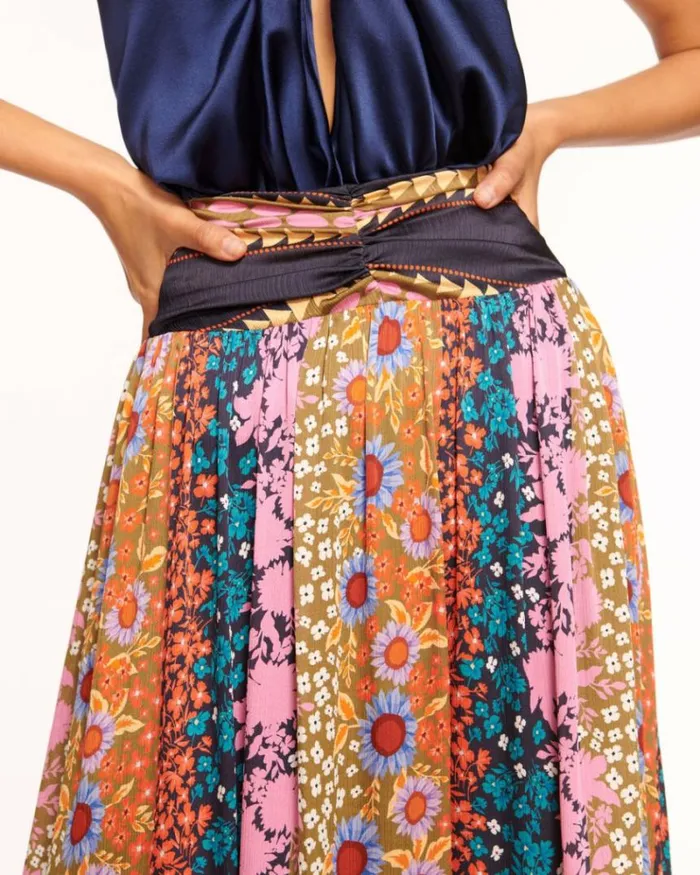 Ramy Brook Bottoms Women Lilliana Maxi Skirt Boho Floral