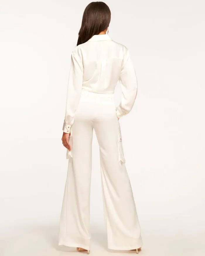 Ramy Brook Bottoms Women Rumer Wide Leg Cargo Pant Ivory